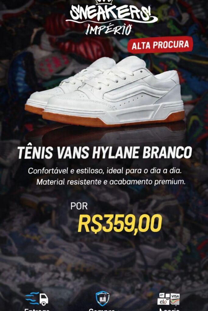 Vans Hylane branco (white/gum)